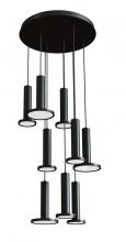 AFX Lighting, Inc. LNAP99L30D1BKRND9 - Luna 9 Light LED Round Pendant,120V,3000K,Black