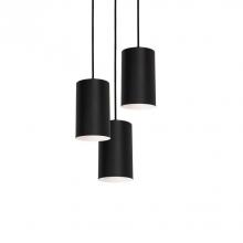 AFX Lighting, Inc. TYKP04MBBKRND3 - Tyke 3 Light Round Pendant