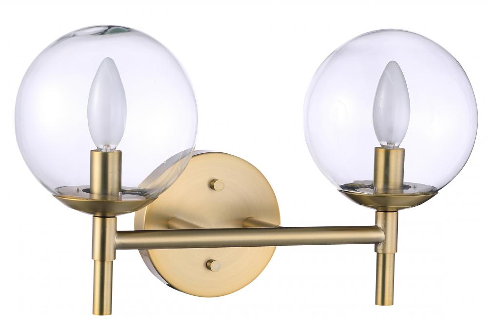 2 LIGHT, BATH FIXTURE IN METAL