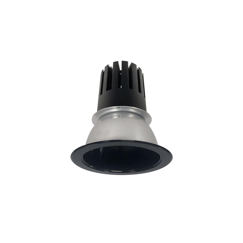 4" Sapphire III Round Open Reflector, 2500lm, 4000K, Flood Optic, Black Reflector/Black Flange