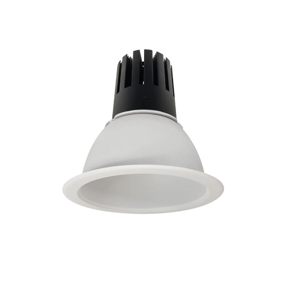 6" Sapphire III Round Open Reflector, 4500lm, 3500K, Narrow Flood Optic, Matte Powder White