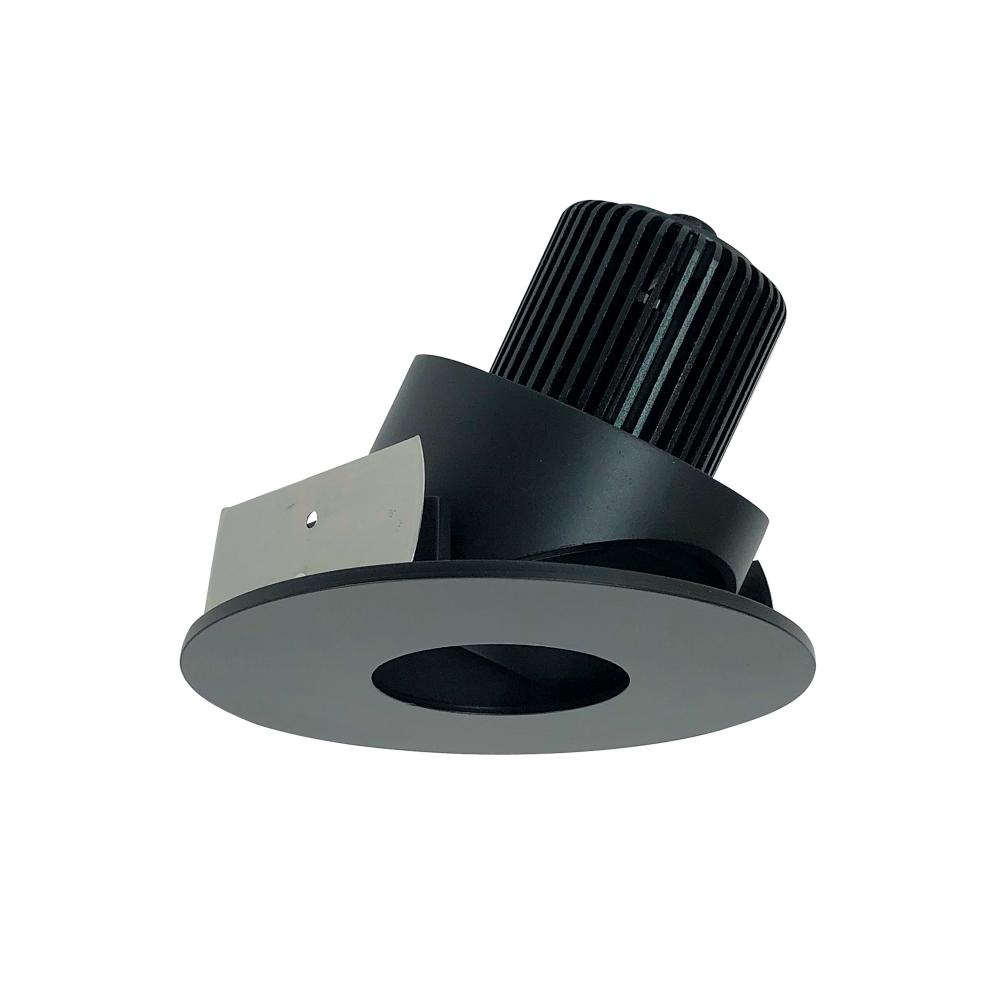 4" Iolite LED Round Adjustable Pinhole, 1000lm / 14W, 3000K, Black Pinhole / Black Flange