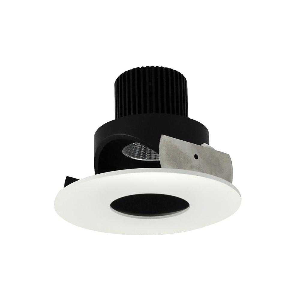 4" Iolite LED Round Adjustable Pinhole, 1000lm / 14W, 4000K, Black Pinhole / Matte Powder White