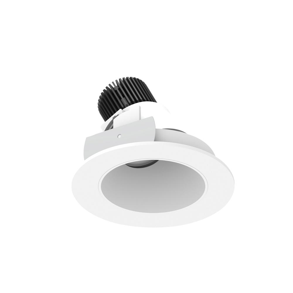 4" Iolite LED Round Adjustable Slot, 10-Degree Optic, 850lm / 12W, 3000K, Matte Powder White