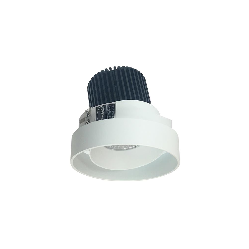 4" Iolite LED Round Trimless Adjustable, 1000lm / 14W, 4000K, Matte Powder White Adjustable /