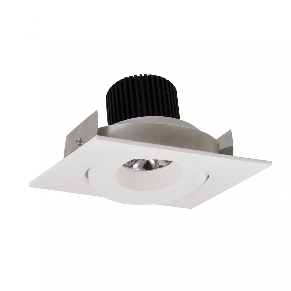 4" Iolite LED Square Adjustable Gimbal, 10-Degree Optic, 800lm / 12W, 4000K, White Finish