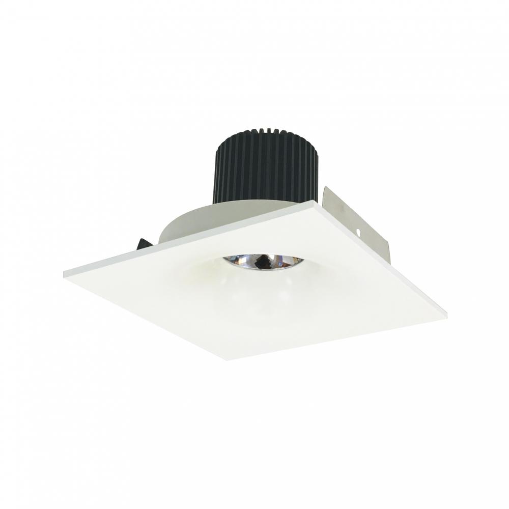 4" Iolite LED Square Bullnose, 10-Degree Optic, 950lm / 12W, 2700K, White Finish