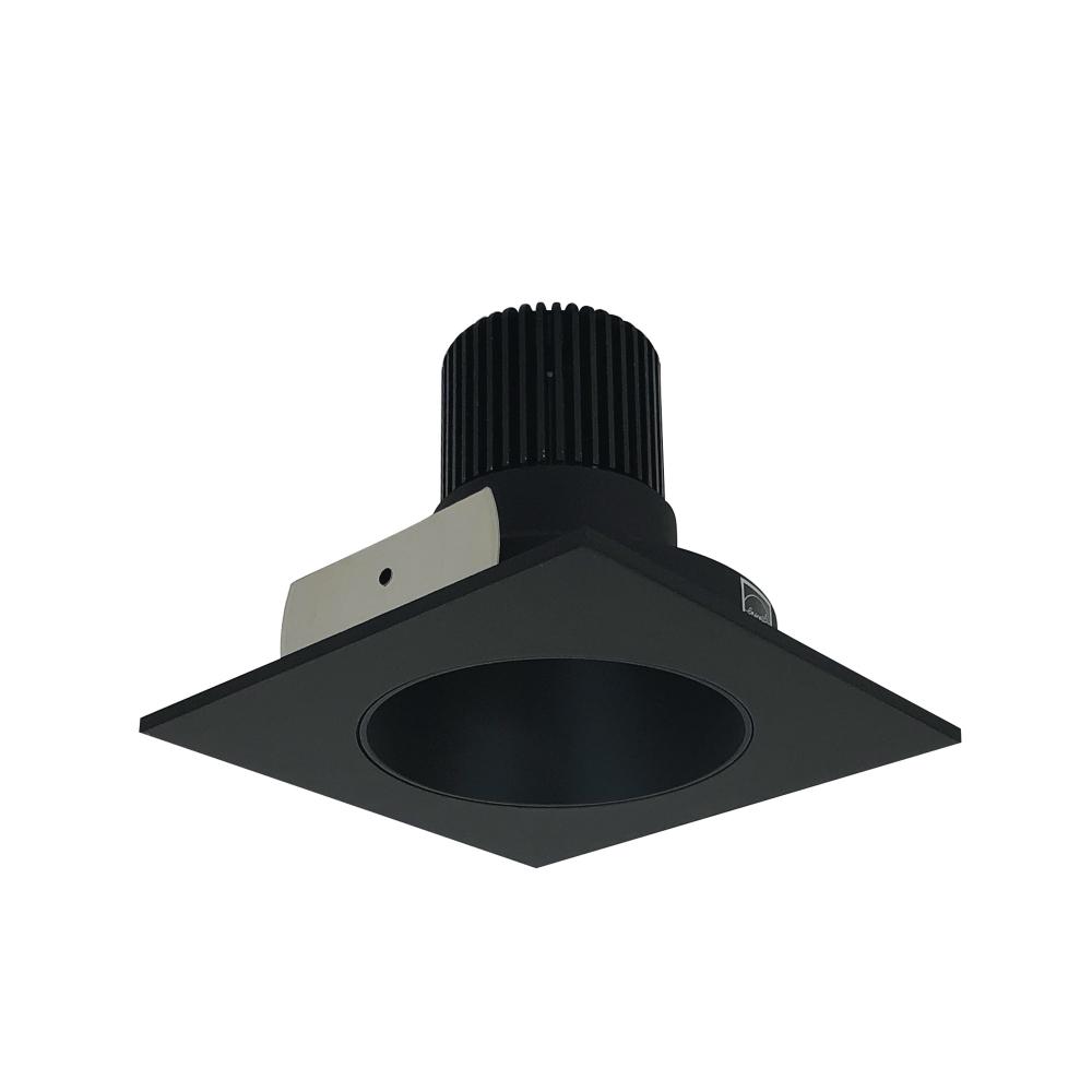 4" Iolite LED Square Reflector with Round Aperture, 1000lm / 14W, 3000K, Black Reflector / Black