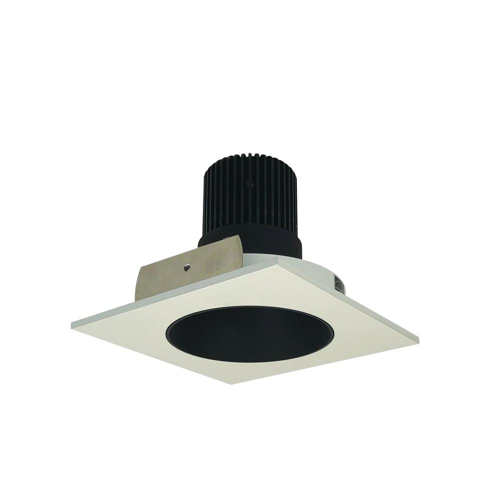 4" Iolite LED Square Reflector with Round Aperture, 10-Degree Optic, 850lm / 12W, 3000K, Black