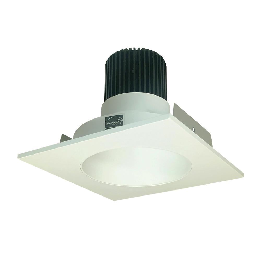 4" Iolite LED Square Reflector with Round Aperture, 1000lm / 14W, 3500K, White Reflector / White