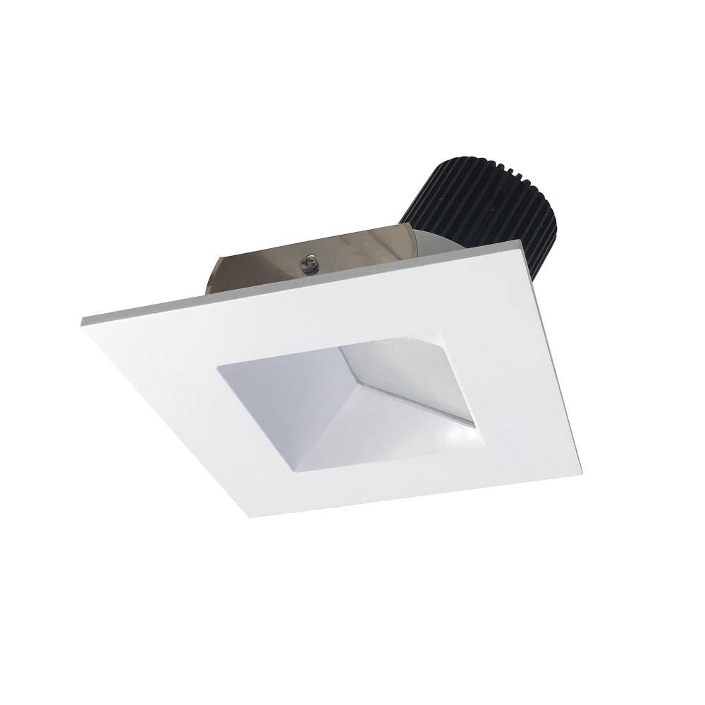 4" Iolite LED Square Wall Wash, 1000lm / 14W, 3500K, Matte Powder White Reflector / Matte Powder