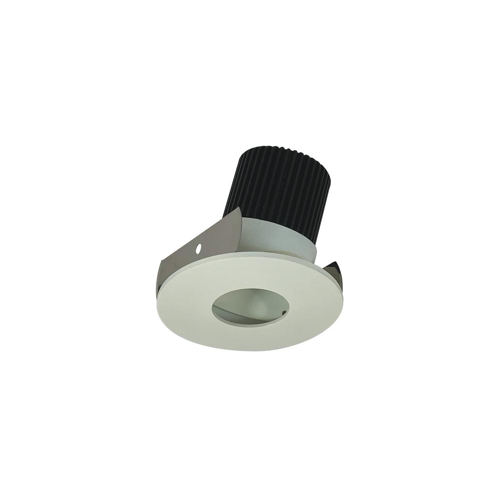 2" Iolite LED Round Adjustable Pinhole, 1000lm / 14W, 3500K, White Pinhole / White Flange