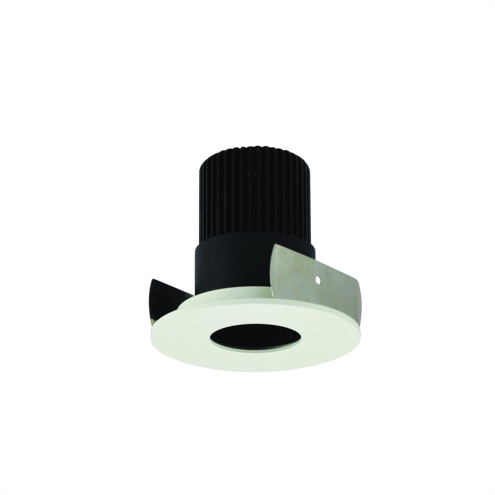 2" Iolite LED Round Pinhole, 1000lm / 14W, 4000K, Black Pinhole / Matte Powder White Flange