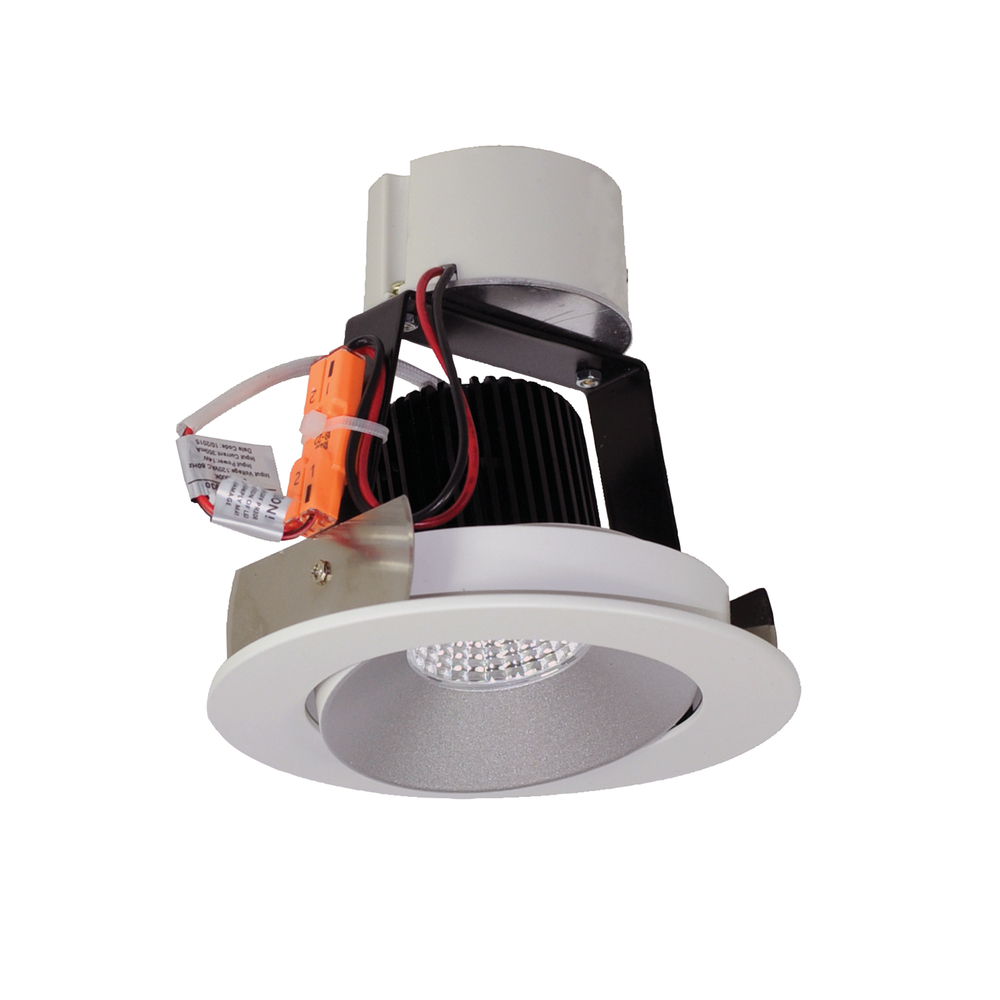 4" Iolite LED Round Adjustable Cone Retrofit, 1000lm / 12W, 3000K, Haze Reflector / White Flange