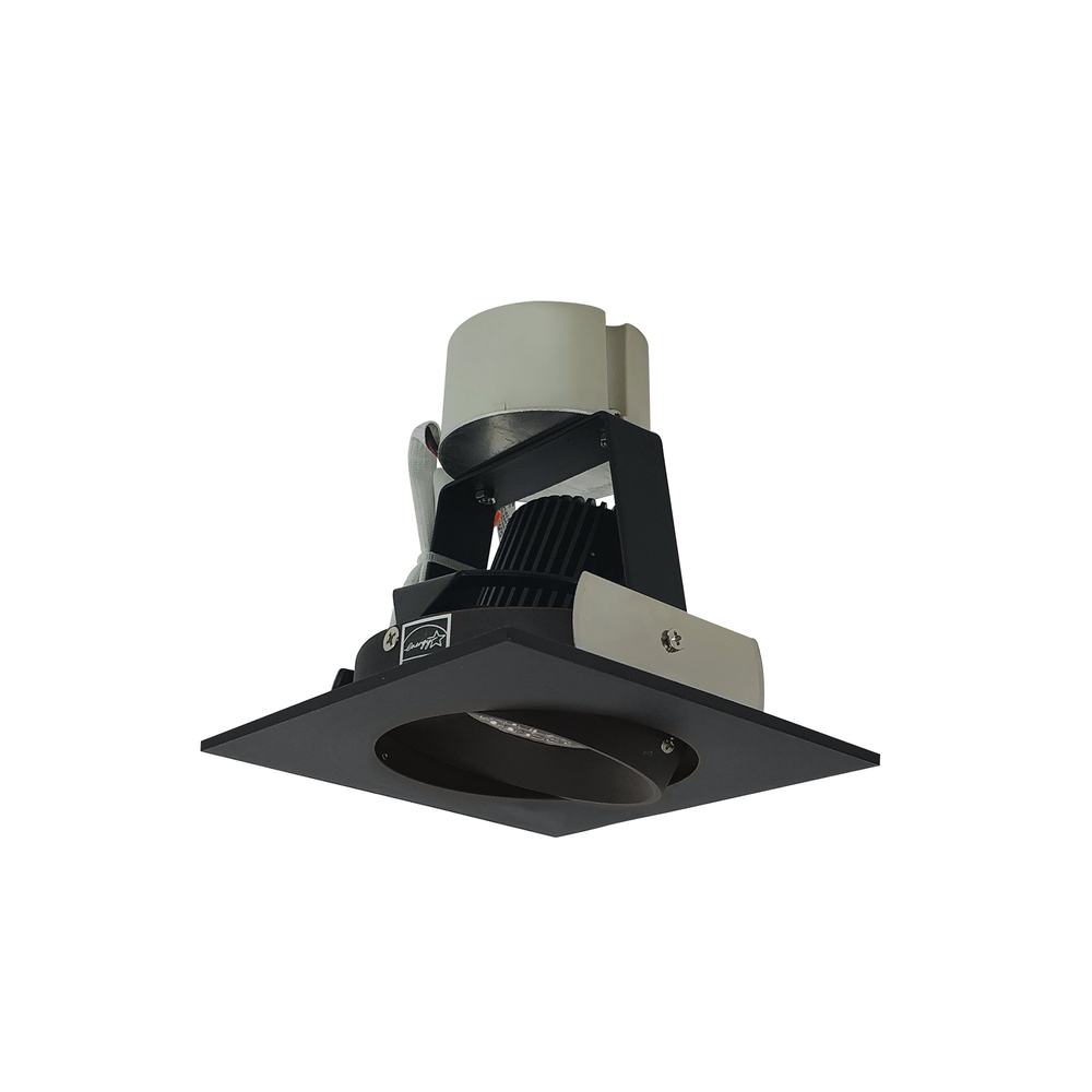 4" Iolite LED Square Adjustable Cone Retrofit, 1000lm / 12W, 2700K, Black Reflector / Black