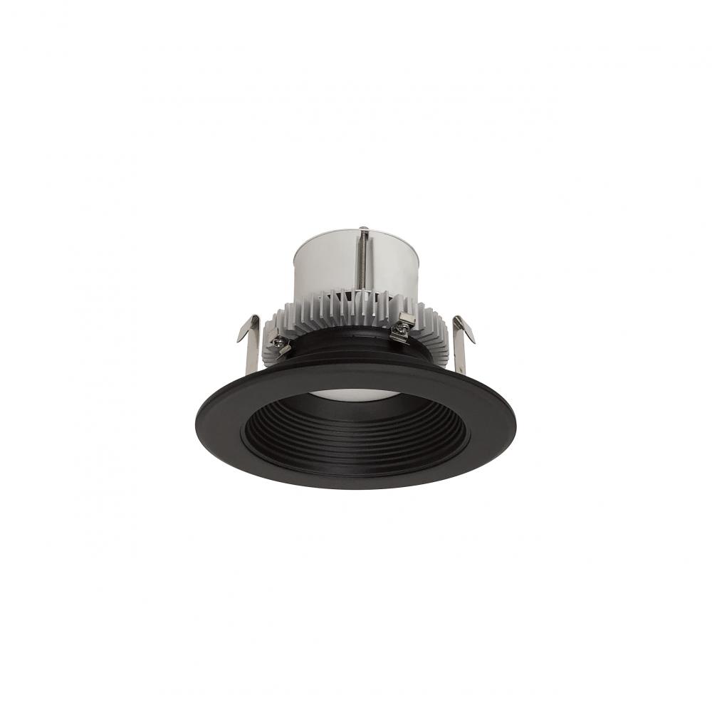 4" Cobalt Click Round Retrofit Baffle, 1000lm / 12W, 2700K, Black Baffle / Black Flange,