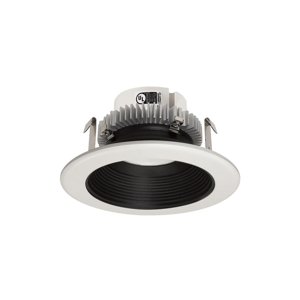 4" Cobalt Click Round Retrofit Baffle, 1000lm / 13.5W, Selectable CCT, Black Baffle / White