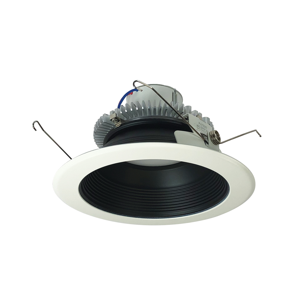 6" Cobalt Click Round Retrofit Baffle, 1000lm / 12W, 3000K, Black Baffle / White Flange,