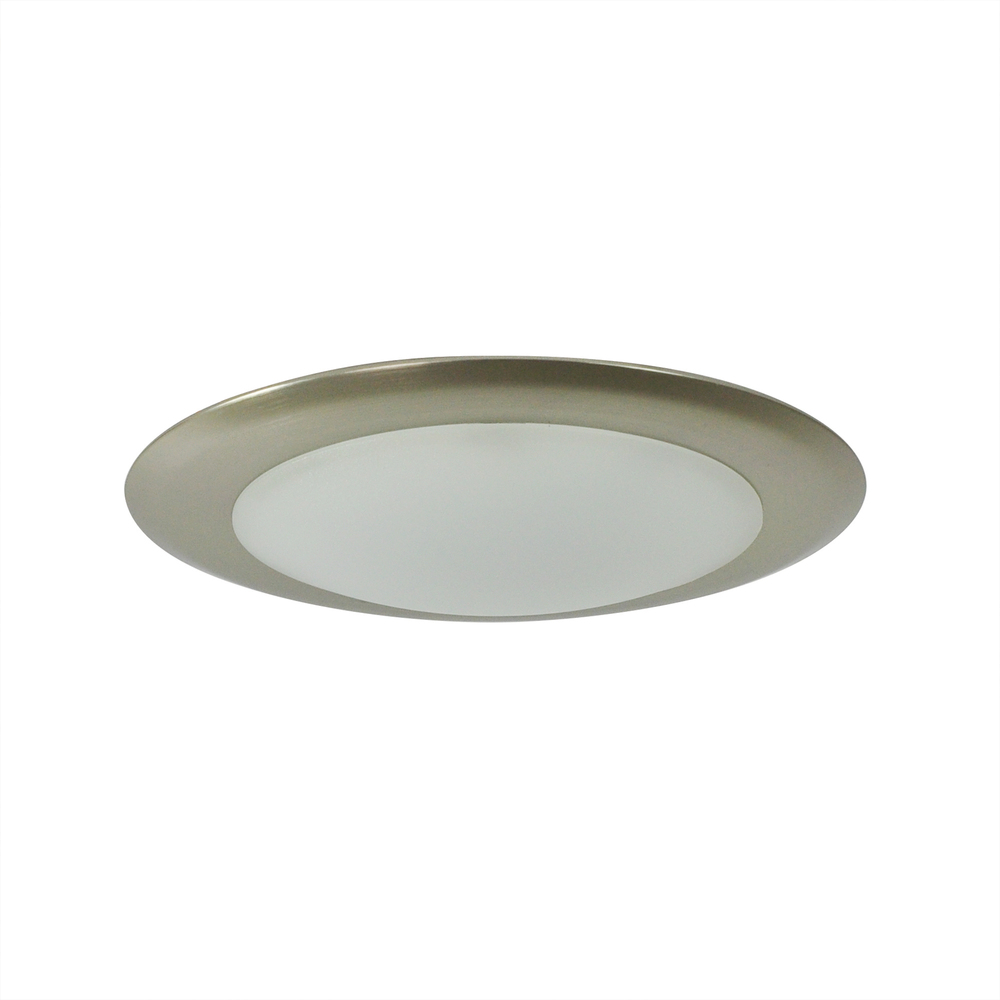 6" AC Opal LED Surface Mount, 1150lm / 16.5W, 4000K, Natural Metal finish