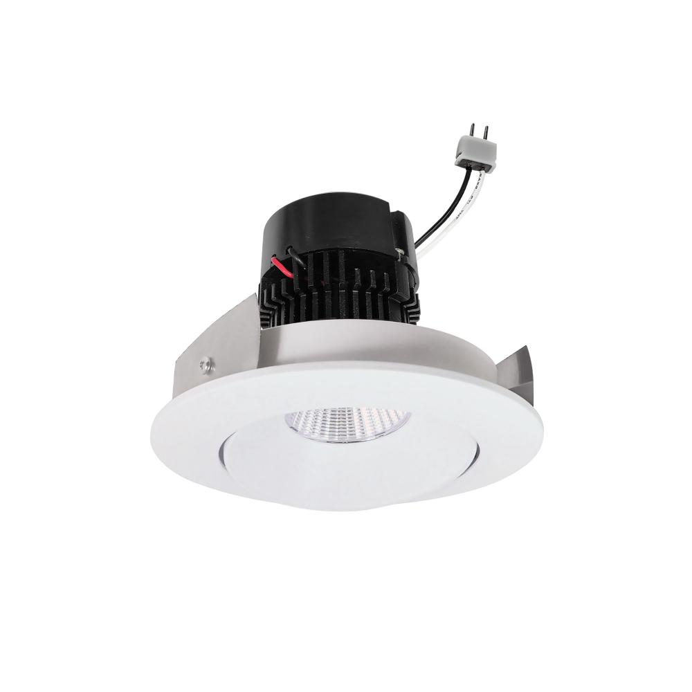 4" Pearl Low Voltage LED Round Adjustable Cone Retrofit, 1200lm / 11W, 3500K, Matte Powder White