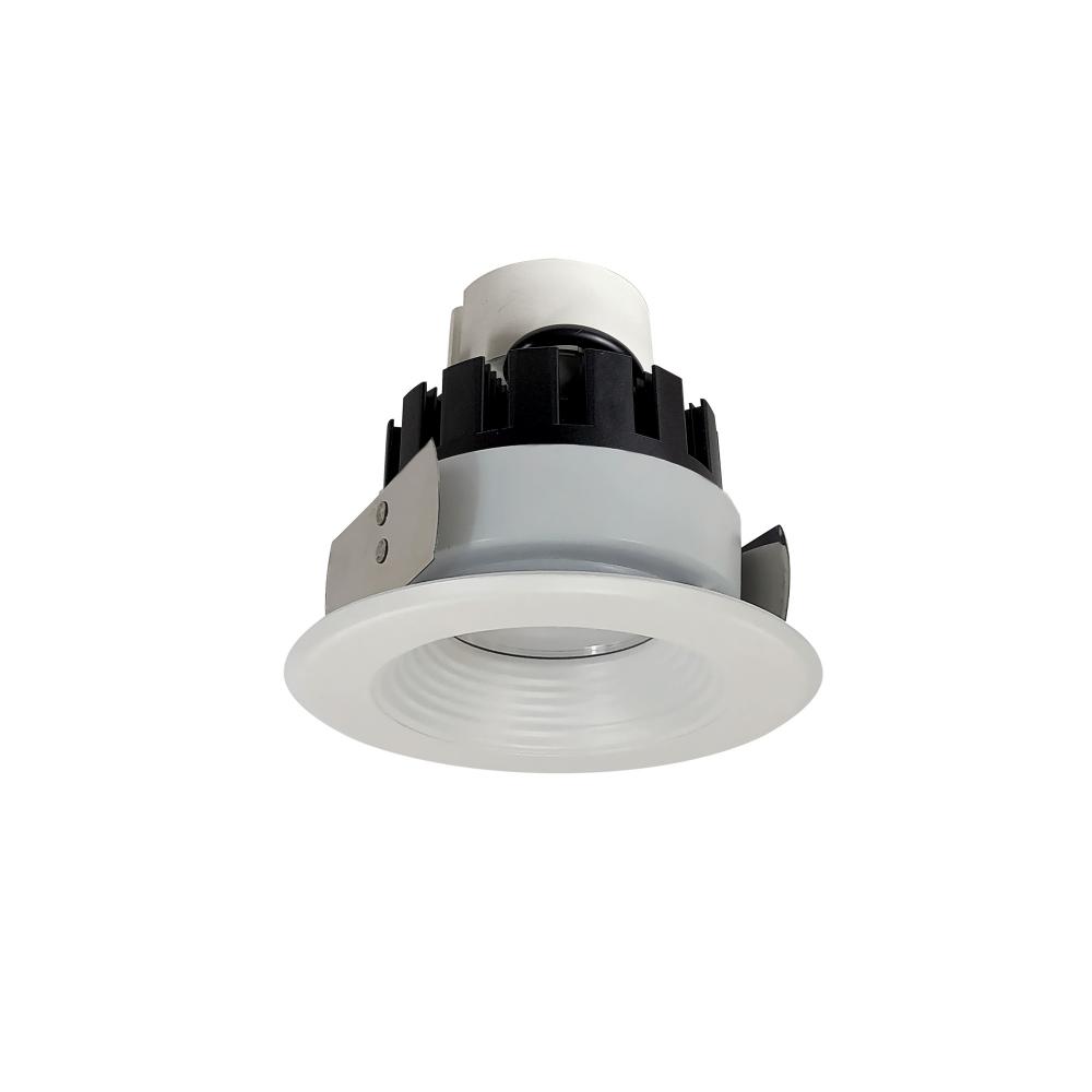 4" Marquise III Retrofit, Matte Powder White Baffle/Matte Powder White Flange, 120-277V; 0-10V