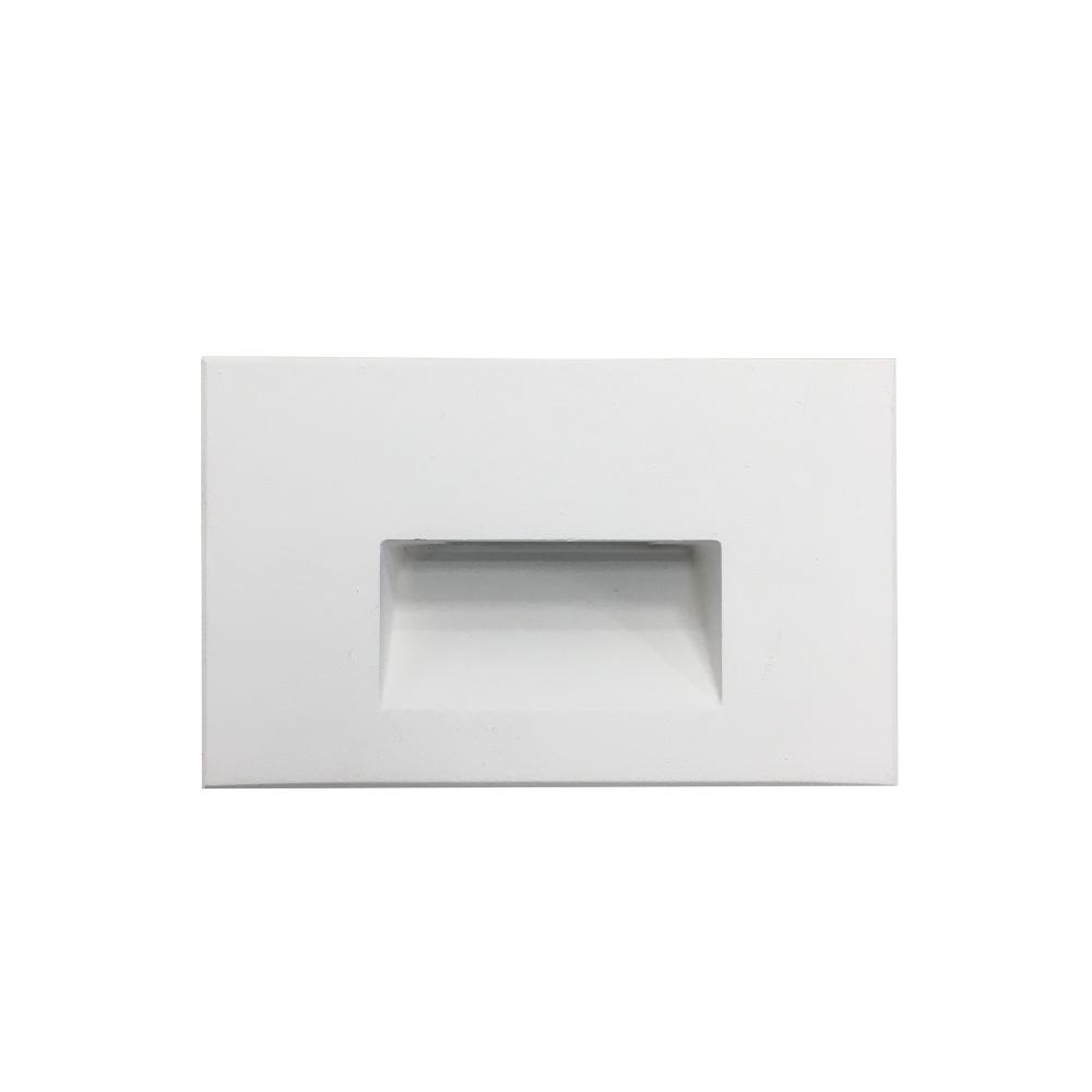 Ari LED Step Light w/ Horizontal Wall Wash Face Plate, 88lm / 5W, 3000K, White Finish