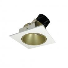 Nora NIO-4SD50XCHMPW/10 - 4" Iolite LED Square Adjustable Reflector with Round Aperture, 1000lm / 14W, 5000K, Champagne