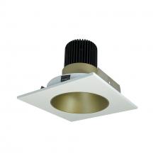 Nora NIO-4SNDC50XCHMPW/10 - 4" Iolite LED Square Reflector with Round Aperture, 1000lm / 14W, 5000K, Champagne Haze