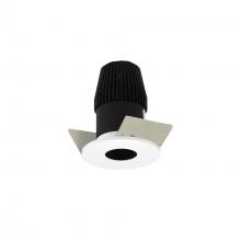 Nora NIOB-1RPH27XBMPW - 1" Iolite LED BWF Round Pinhole, 600lm, 2700K, Black Pinhole / Matte Powder White Flange