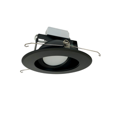 Nora NLCBC-66935XBB - 6" Cobalt Adjustable LED Retrofit, 1200lm / 14W, 3500K, Black Reflector / Black Flange