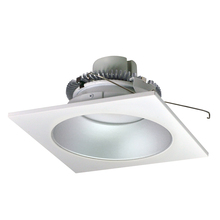 Nora NLCBC2-65327HZW/A - 6" Cobalt Click Square Retrofit Reflector with Round Aperture, 750lm / 10W, 2700K, Haze