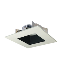 Nora NLCBS-4568535BW - 4" Cobalt Shallow High Lumen LED Trim, Square/Square Regress, 850lm, 3500K, Black/White