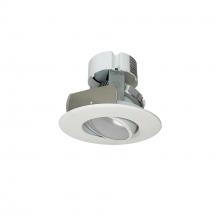 Nora NOX-43440WW - 4" Onyx LED Adjustable Retrofit, 700lm / 10.5W, 4000K, White finish