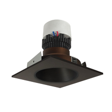 Nora NPR-4SNDC30XBZ - 4" Pearl LED Square Retrofit Reflector with Round Aperture, 1000lm / 12W, 3000K, Bronze