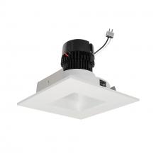 Nora NPRLV-4SNDSQ40XWW - 4" Pearl Low Voltage LED Square Retrofit Reflector with Square Aperture, 1100lm / 11W, 4000K,