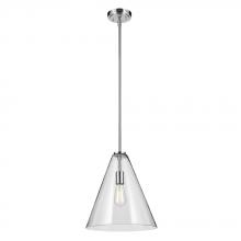Kichler 42200CH - Everly 15.5" 1-Light Cone Pendant with Clear Glass in Chrome