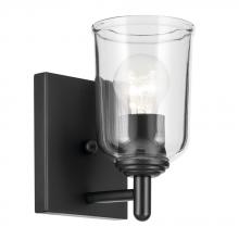 Kichler 45572BKCLR - Shailene 5" 1-Light Wall Sconce with Clear Glass in Black