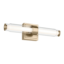 Kichler 55237CPZLED - Laurene 18.5" Linear Bath Bar Small LED with Clear Glass in Champagne Bronze