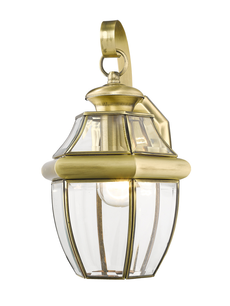 1 Light AB Outdoor Wall Lantern