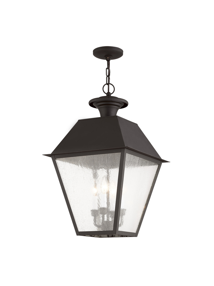 4 Light Bronze Outdoor Chain Lantern