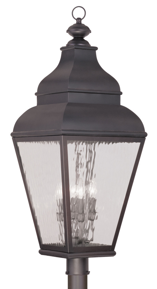 4 Light Charcoal Outdoor Post Lantern