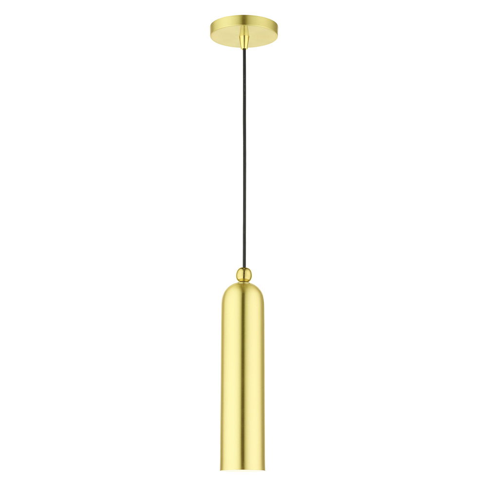 1 Lt Satin Brass  Pendant