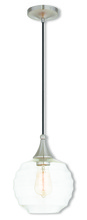 Livex Lighting 40611-91 - 1 Light Brushed Nickel Mini Pendant