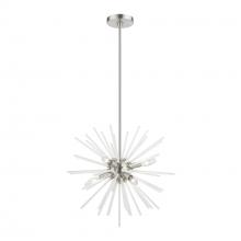 Livex Lighting 48824-91 - 6 Light Brushed Nickel Pendant Chandelier