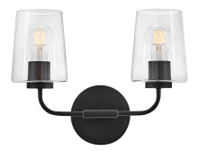 Lark 853452BK-CL - Small Two Light Vanity