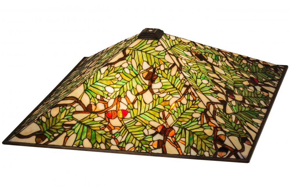 26"Sq Acorn & Oak Leaf Shade