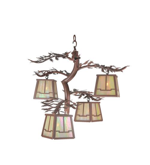 26" Wide Pine Branch Valley View 4 Light Chandelier