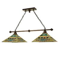 Meyda Blue 102745 - 46"L VALENCIA Mission 2 LT Island Pendant