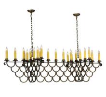 Meyda Blue 116731 - 71"L Picadilly 23 LT Oblong Chandelier