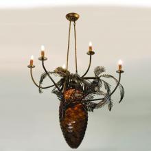 Meyda Blue 12363 - 29.5"W Pinecone 5 Arm Chandelier